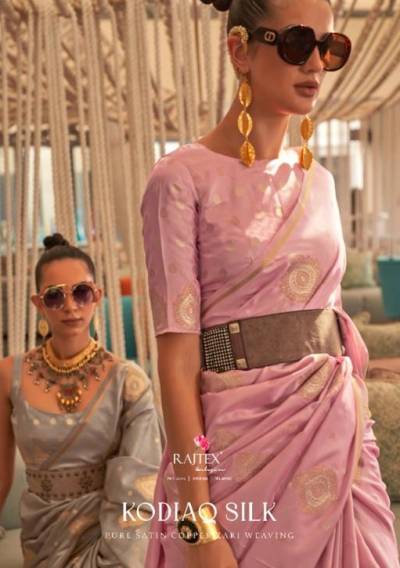 Kodiaq Silk By Rajtex Weaving Silk Partywear Saree Collection